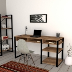 Bureau Emro Melamine Walnoot Zwart