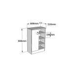 Schoenenkast Defne Melamine Saffier