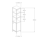 Badkamerkast Derin Melamine Saffier Antraciet