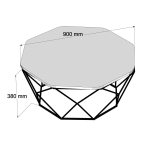 Salontafel Diamond Melamine Eiken