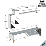 Tv-Meubel Beril Melamine Eiken