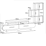 Tv-Meubel Flora Melamine Walnoot Geel