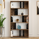 Boekenkast Lima Melamine Walnoot Zwart