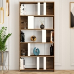 Boekenkast Lima Melamine Walnoot Wit