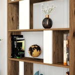 Boekenkast Lima Melamine Walnoot Wit