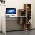 Bureau Acelya Melamine Walnoot Wit