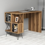 Bureau Extra Melamine Walnoot Zwart