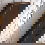 Schoenenkast Berlin Melamine Walnoot Antraciet