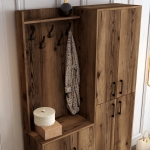 Garderobemeubel Berlin Melamine Walnoot