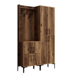 Garderobemeubel Berlin Melamine Walnoot