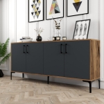 Dressoir Kiev Melamine Walnoot Antraciet