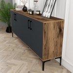 Dressoir Kiev Melamine Walnoot Antraciet