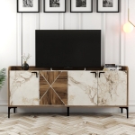 Dressoir Venedik Melamine Walnoot Wit Marmer