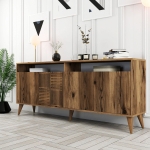 Dressoir Milan Melamine Walnoot 180cm