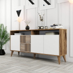 Dressoir Milan Wit/Walnoot 160cm