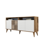 Dressoir Milan Wit/Walnoot 160cm