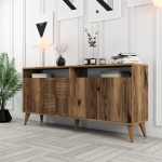 Dressoir Milan Melamine Walnoot 160cm