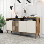 Dressoir Milan Crème/Walnoot 160cm