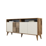 Dressoir Milan Crème/Walnoot 160cm