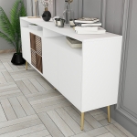 Dressoir Milan Melamine Wit 180x77cm