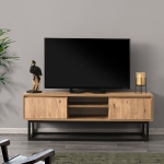 Tv-Meubel Belinda Melamine Zwart Pine 140cm