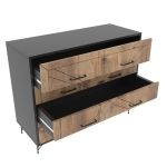 Dressoir Comfort Melamine Antraciet Pine