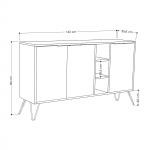 Dressoir Clara Melamine Naturel 142cm