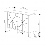 Dressoir Dune Melamine Wit 123cm