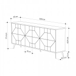 Dressoir Dune Melamine Naturel 184cm