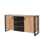 Dressoir Cosmo Rio Melamine Atlantic Pine Zwart