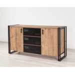 Dressoir Cosmo Rio Melamine Atlantic Pine Zwart