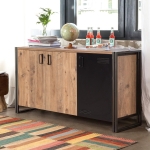 Dressoir Cosmo Nora Melamine Atlantic Pine Zwart