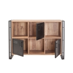 Boekenkast Cosmo Tribus Melamine Atlantic Pine Zwart