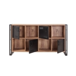 Boekenkast Cosmo Matrix Melamine Atlantic Pine Zwart