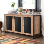 Dressoir Arcas Freda Melamine Atlantic Pine Zwart