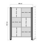 Dressoir Arcas Erna Melamine Atlantic Pine Zwart