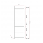 Kledingkast Dynamic A+B+B+C Melamine Naturel 256x225cm