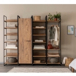 Kledingkast Dynamic A+B+B+C Melamine Naturel 256x225cm