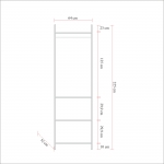 Kledingkast Dynamic A+B+B+C Melamine Naturel 256x225cm