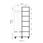 Garderobemeubel Garmanto Melamine Sonoma Eiken 90cm