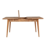 Tafel & Stoelen Set (4 Stuks) Vina Melamine Atlantic Pine Antraciet