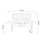 Tafel & Stoelen Set (5 Stuks) Vina Melamine Walnoot Soho