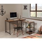 Bureau Bera Melamine Atlantic Pine Zwart