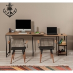 Bureau Bera Melamine Atlantic Pine Zwart