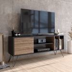 Tv-Meubel Mistico Melamine Walnoot Zwart 140cm