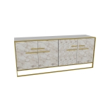 Dressoir Polka Melamine Goud Wit