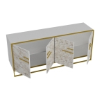 Dressoir Polka Melamine Goud Wit