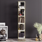 Boekenkast Polka Melamine Goud Wit