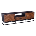 Tv-meubel Isa Bruin Visgraat 165cm Mangohout - Giga Meubel