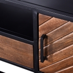 Tv-meubel Isa Bruin Visgraat 165cm Mangohout - Giga Meubel